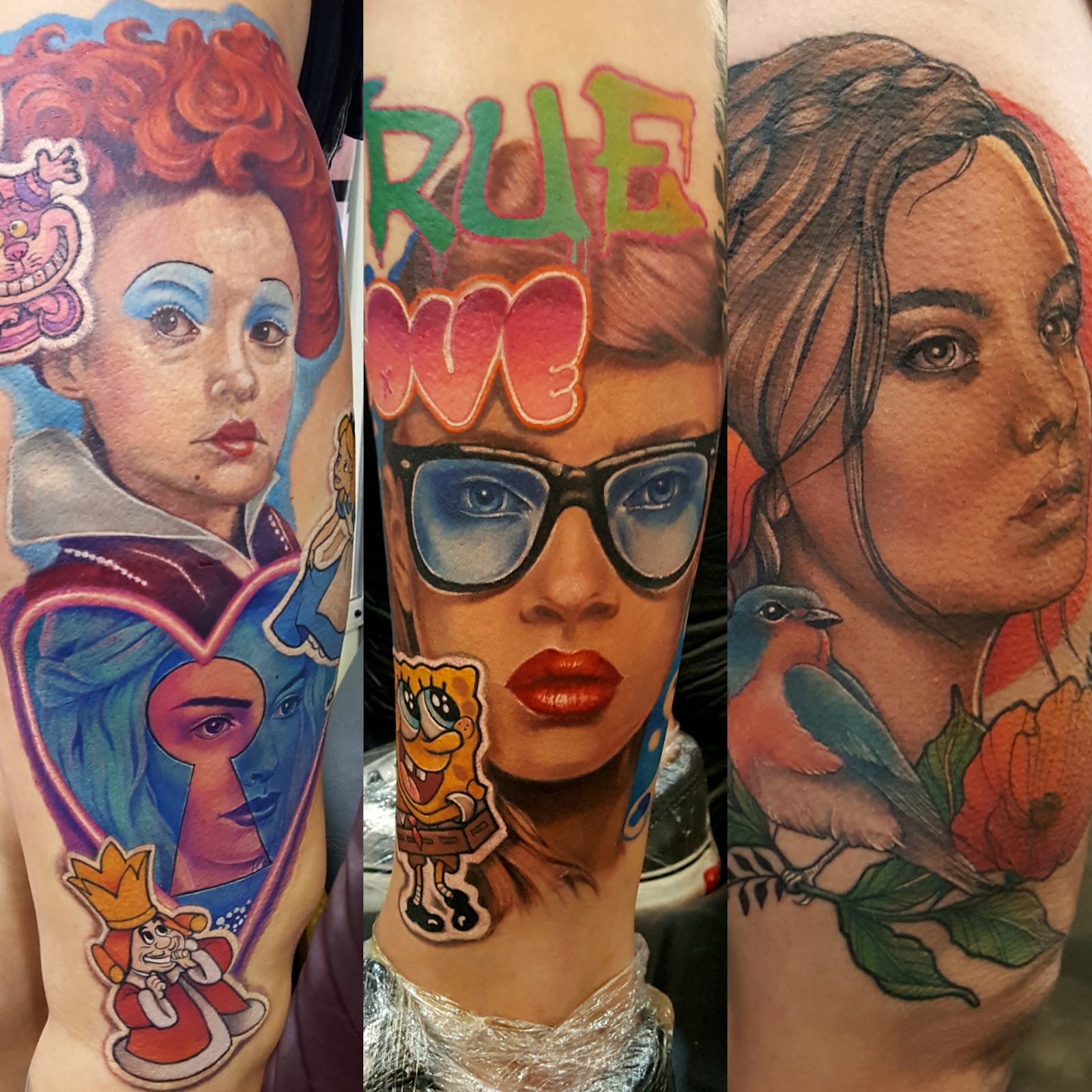 Primer plano de tatuaje en proceso